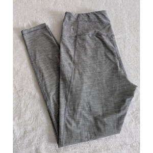 Zella Leggings Womens XL Striped High Waisted Activewear Loungewear Stretch‎